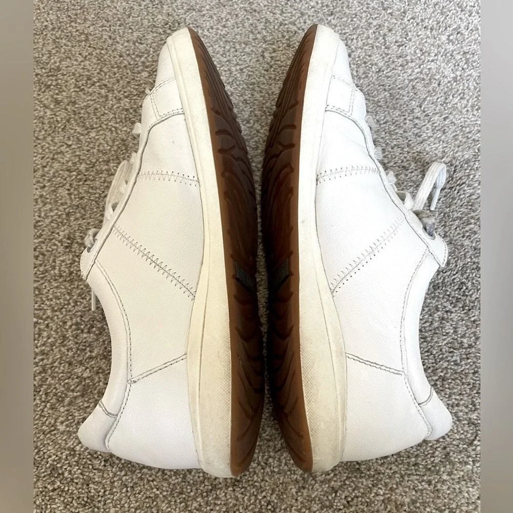 Josef Seibel - Women's Caren 01 Leather Lace Up Sneaker‎ - Size 7 - White